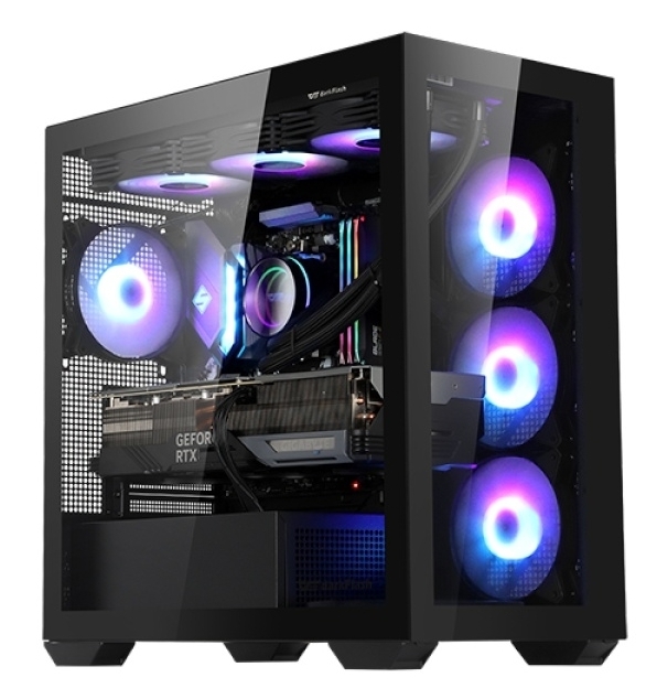 [darkFlash] DLM4000 GLASS (블랙) (미니타워)